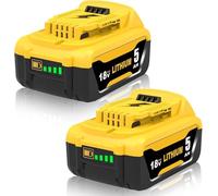 Moticett 2 batterie sostitutive 18 V 5000 mAh per Dewalt DCB184 DCB183 DCB184B-XJ DCB183-XJ DCB182 DCB182-XJ DCB181 DCB181-XJ DCB185-XE per utensili elettrici con indicatore LED