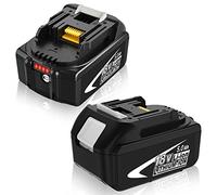 Moticett 2 pezzi 18V Batteria Ricambio per Makita Batteria 18V 5.0Ah Compatibile per Makita Batteria BL1860B BL1860 BL1850B BL1840B BL1830B BL1820 BL1815 BL1825 BL1835 BL1845 194205-3 194309-1 LXT-400