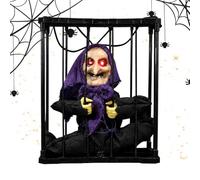 Motion Activated Halloween Decorations - Light Up Eyes Witch Decor, Spooky