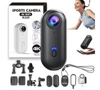 Motiontrail - Nexo25 Camera, Thumb Cameras, with 4k/1080p, 120° Wide-Angle, Waterproof Case, High-Res, Magnetic Mounting, 360° Rotation, for Sports, Diving, Travel, Cycling (Black,standard,4k)