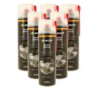 MOTIP Grasso Adesivo con PTFE, Lubrificante per Metallo e Plastica, Idrorepellente, Resistente da -30°C a +160°C, Spray Concentrato (6)