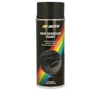 MOTIP Vernice Alta Temperatura, Resistente a Benzina e Agenti Chimici, per Tubi di Scappamento Moto e Auto, Colore - Nero