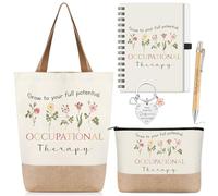 Motipuns Set di 5 regali di apprezzamento per donne, assistenti sociali, terapisti occupazionali, patologi del linguaggio del linguaggio del linguaggio, borsa cosmetica, portachiavi, penna a sfera