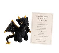 Motivational Dragon Doll Crochet Pocket Buddy Positive Gift Toy