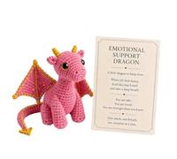 Motivational Dragon Doll Crochet Pocket Buddy Positive Gift Toy