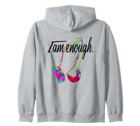 Motivational I AM Enough Colorful Praying Hands Felpa con Cappuccio