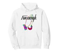 Motivational I AM Enough Colorful Praying Hands Felpa con Cappuccio
