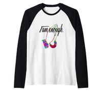Motivational I AM Enough Colorful Praying Hands Maglia con Maniche Raglan