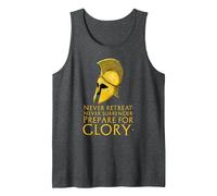 Motivational Inspiring Ancient Greek Spartan Warrior Helmet Canotta, Uomo, Grigio Scuro, L