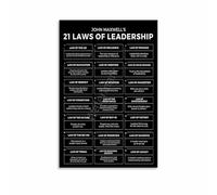 Motivational Leadership Rules Canvas Poster Art Print Inspirational Wall Decor for Office Desk or Conference Room Success(Framed,08x12inch(20x30cm))