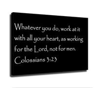 Motivational Quote Do Everything with Heart Poster Modern Minimalist Wall Art Canvas Print for Home Office Farmhouse Living Room