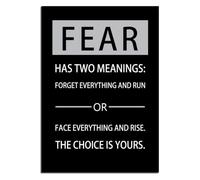 Motivational Quote Poster Fear Meaning Interpretation