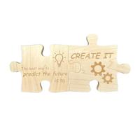 Motivational Table Centerpiece, Positive Desktop Jigsaw Puzzle Decoration, Wooden Inspirational Quotes Puzzle for Study Room, Living Room, Work Area, Bedroom