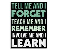 Motivational Wall Art for Teachers Canvas Poster Inspirational Educator Saying Gift for Classroom Office Decor(Framed,08x12inch(20x30cm))