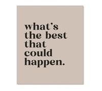 Motivational Wall Decor Beige Inspirational Quote Canvas Art Modern Minimalist Print for Home Office Living Room(Framed,08x12inch(20x30cm))