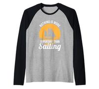 Motivazione per la Vela Amante della Vela Maglia con Maniche Raglan