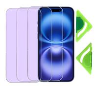 MOTIVE LIFE - Pellicola protettiva anti luce blu per iPhone 16 e iPhone 15 (confezione da 3) con allineamento generale, pellicola protettiva in vetro temperato 9H per iPhone 15 Pro, 15 e 16-6,1