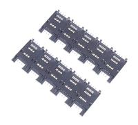 MotiveTech 10 Pezzi di Porta SIM con 6 Pin, connettore a Sedile, vassoi compatti per SIM per telefoni SMD a 6 Pin, schede di Comunicazione Mobile