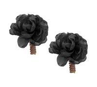 MotiveTech 2 fasce per capelli con motivo floreale per eventi di Capodanno, colore nero