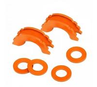 MotiveTech 2 Pezzi Copertura Gancio Traino Parabordo Isolatore Kit Rondelle D Loop Protector Ammortizza Urti Silenzia Tintinnii Compatibile 3/4 Pollici Adatta, Arancia