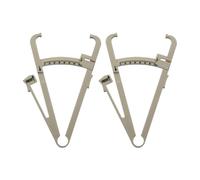MotiveTech 2 Pezzi Plicometro Misuratore di Grasso Corporeo Manuale Calibro Plicometrico Set di Misurazione con Nastro per Vita Adatto per Monitoragg, Bilancia Singola Bianca
