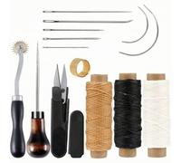 MotiveTech 24 Pezzi Kit da Cucito in Pelle Durevole | Multifunzione, Set per Cucire a Mano la Pelle, Pratico, Laboratori Domestici, Amatoriali