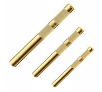 MotiveTech 3 Pezzi Punzone in Ottone Set Utensili Manuali Punzone Cilindrico Asta di Spinta Battitore Antiscintilla Presa Zigrinata per Lavorazioni su Metallo E