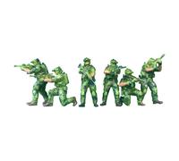 MotiveTech 6 Pezzi in 1/64 Modelli di Soldati Set di Giocattoli per Giochi Paesaggio Decorazione Hobby