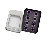 MotiveTech 8 Pezzi Cuscinetti Skateboard Set ABEC 11 Cuscinetti Longboard con Spaziatori Cuscinetti Roller Sostituzione Adatti per Skateboard Roller Inline Scoot, Viola