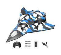 MotiveTech Aereo da Caccia telecomandato, Modello di Aereo da Combattimento, Giocattolo Volante RC per Bambini e Adulti, Blu con 1 Batteria