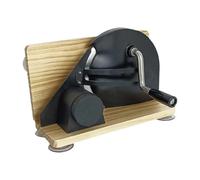 MotiveTech Affettapane Manuale con Crank Regolabile Tagliapane per Crosta Spessa Multiuso per Pane Patate Formaggi Base in Legno E Corpo in Acciaio Inox a, Style a