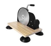 MotiveTech Affettatrice per Pane Tagliapane Da Cucina Guida Al Taglio Strumento per Affettare in Legno E Acciaio con Base a Ventosa Adatta per Panettieri Casali, Nero