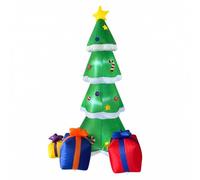 MotiveTech Albero di Natale Gonfiabile 2,1 M Luminoso e Regali Regalo Facile da Instre Decorazione Natalizia Stabile per Ingresso, Interni