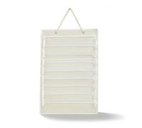 MotiveTech Arts Belt Holder Espositore Cinture Karate Portacinture da Parete con Tasche Trasparenti in Feltro Organizzatore per Medaglie E Cinture Protezione, White