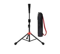 MotiveTech Asta da Battuta Baseball con Borsa Regolabile Asta da Battuta Telescopico Supporto per Giardino, Rosso
