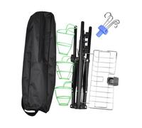 MotiveTech Asta Portaflebo Regolabile Portatile con 4 Ganci, Supporto Pieghevole per Flebo per Comodino, Centro di Assistenza per Famiglie E Infermieri, con Cestino