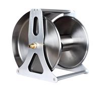MotiveTech Avvolgitubo da Giardino Avvolgitore Tubo Portatubo Bobina Inossidabile Supporto a Muro O Portatile Materiale Anticorrosione in Acciaio Inossidabile E
