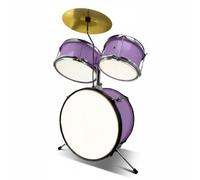 MotiveTech Batteria Jazz Giocattolo Sicuro Set di Batteria Mini Multistrumento Mini Drum Set per Bambini, Viola Brillante