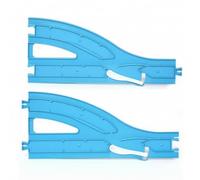 MotiveTech Binario con Leva di Deviazione ideale come Regalo Pezzo di Binario Ramificato Compatibile Accessorio Ferroviario Gioclo per Aula Scolastica, Stile C