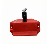 MotiveTech Blocco a Percussione in Plastica Robusto Stabile, Campana in Plastica con, Regolabile, Campanaccio con Staffa di Montaggio, per Prove, Principianti, Studenti, Rosso Anguria