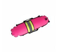 MotiveTech Boa di Salvataggio Subacqueo Segnalatore di Superficie Galleggiante da Traino Indicatore di Posizione in Tpu con Striscia Riflettente E Gonfiaggio, Rosa Brillante, 80x22cm