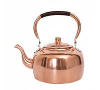 MotiveTech Bollitore in Rame Puro Uso Versatile Teiera in Rame Artigianale Senza Rivestimento Bollitore per Acqua a Induzione per Appassionati di Hot Pot, Rame, 5L