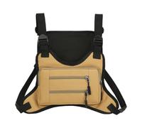 MotiveTech Borsa Da Petto Streetwear con Porta Telefono per L'esercizio Fisico E I Viaggi, Cachi