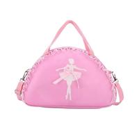 MotiveTech Borsa Danza Bambina Ballerina Borsa Zaino Borsone Tracolla con Stampa Elegante E Fodera Poliestere Resistente con Tracolla Regolabile Adatta a Lezione, Rosa