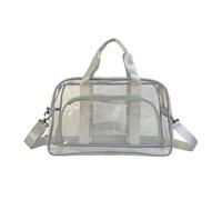 MotiveTech Borsa per Il Trucco in PVC Trasparente, Impermeabile, per Lavoro, Viaggi Aerei, Aeroporti Ed Eventi, Grigio