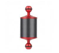 MotiveTech Braccio Fibra di Carbonio Doppia Sfera Impermeabile Supporto Galleggiante Immersione Facile da Installare Asta Rigida, Rosso, 5 Pollici