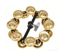MotiveTech Brass Cymbal Bell Accessorio per Piatti Tamburello con Campanello in Ottone Shaker per Ampliare il Set E Aggiungere, Piattino A Pedale In Ottone A Doppio Strato