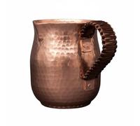 MotiveTech Brocca Industriale Caraffa Rame Tazza Latte Tazza in Rame per Mantenere Calore E Servire Bevande con Controllo Carattere Artigianale Adatta a Servizio, Rame, 800 Ml