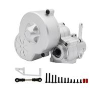 MotiveTech Cambio con Alloggiamento in Metallo Scorrevole Scatola Ingranaggi con Stabile Trasmissione a Basso Profilo per Hobbisti, Argento