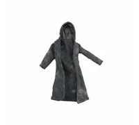 MotiveTech Cappotto Militare con Cappuccio per Bambole Sopravveste Modellabile per Figure d'Azione Mantello in Tessuto con Struttura Interna Adatto a Fotografia Collezione Diorama, Stampa Grigio-nero